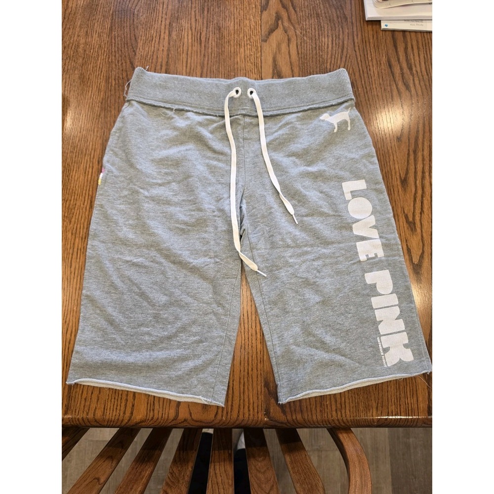 PINK Victoria's Secret Gray Bermuda Sweat Shorts Women's Medium Y2K Athleisure